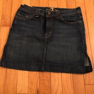 7 for all Mankind Dark Blue Denim Skirt - Size 28